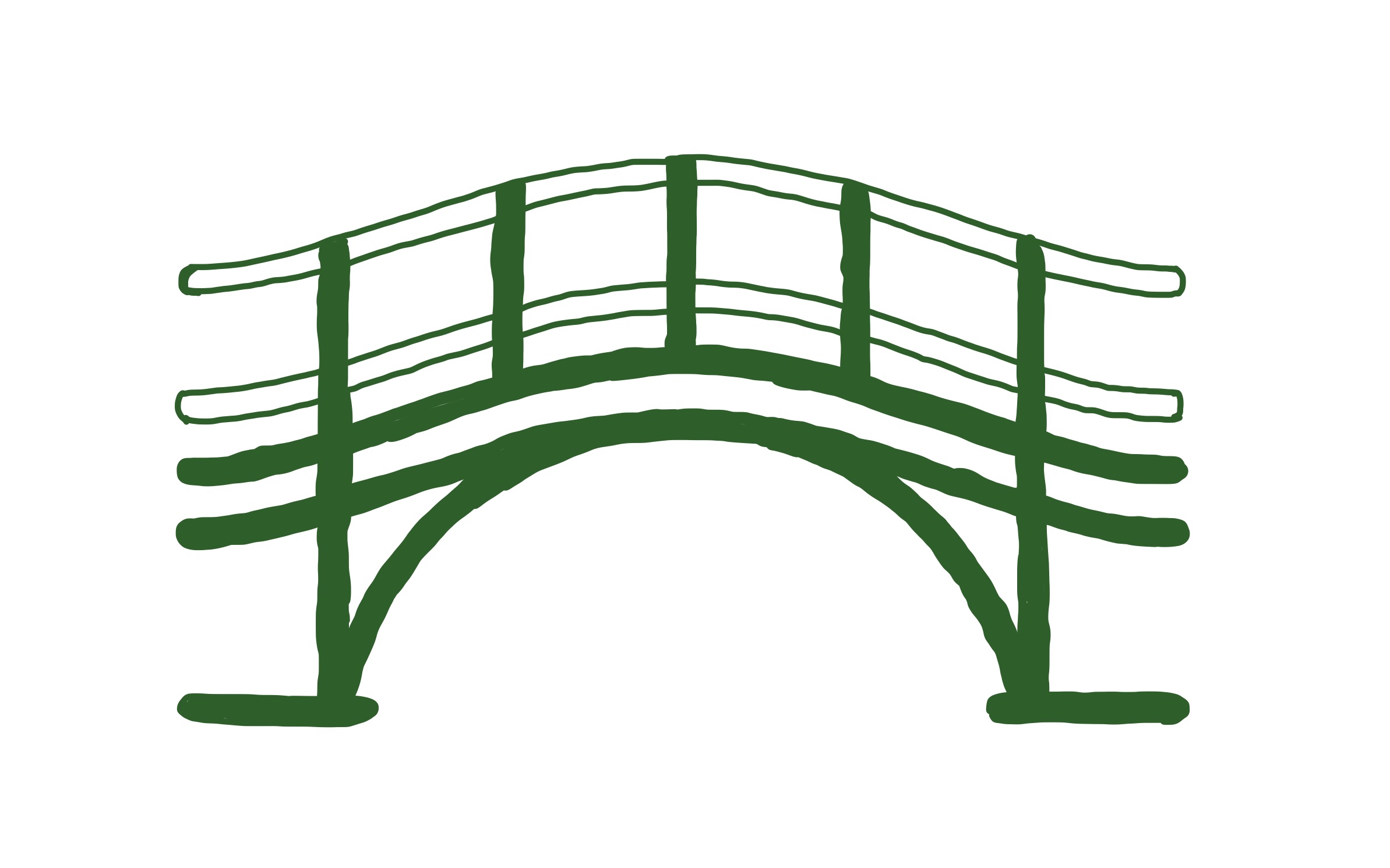Brücke — Symbol für: Über die Gemeindegrenze gehen, Verbindungen nutzen.